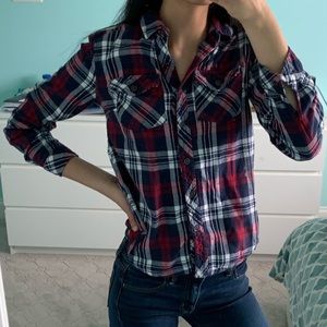 cotton striped flannel shirt